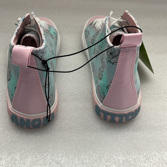 🆕 Disney Stitch High-Top Sneakers From Lilo and Stitch Pink Gray Blue Size 8 - Picture 6 of 9